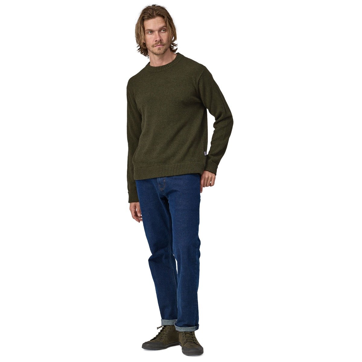 Patagonia Recycled Men's Wool Sweater - Basin Green