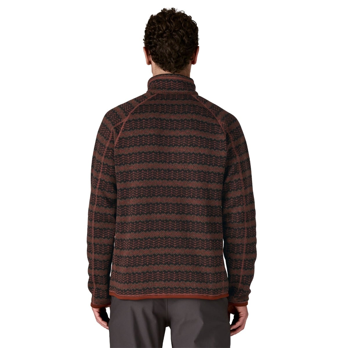Patagonia Mens Better Sweater 1/4 Zip Fleece - Woven Together: Dried Vanilla