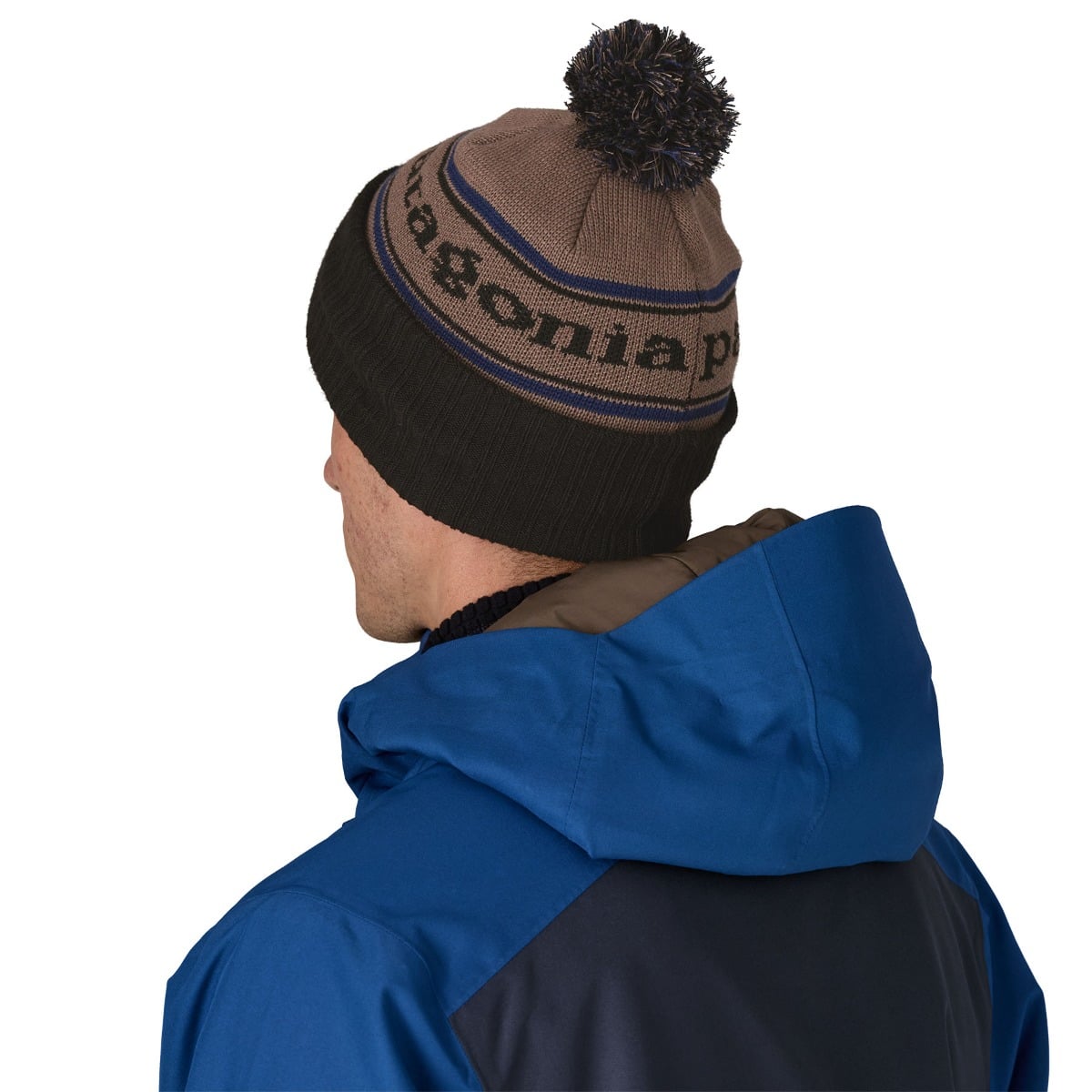 Patagonia Powder Town Beanie - Park Stripe: Marlow Brown