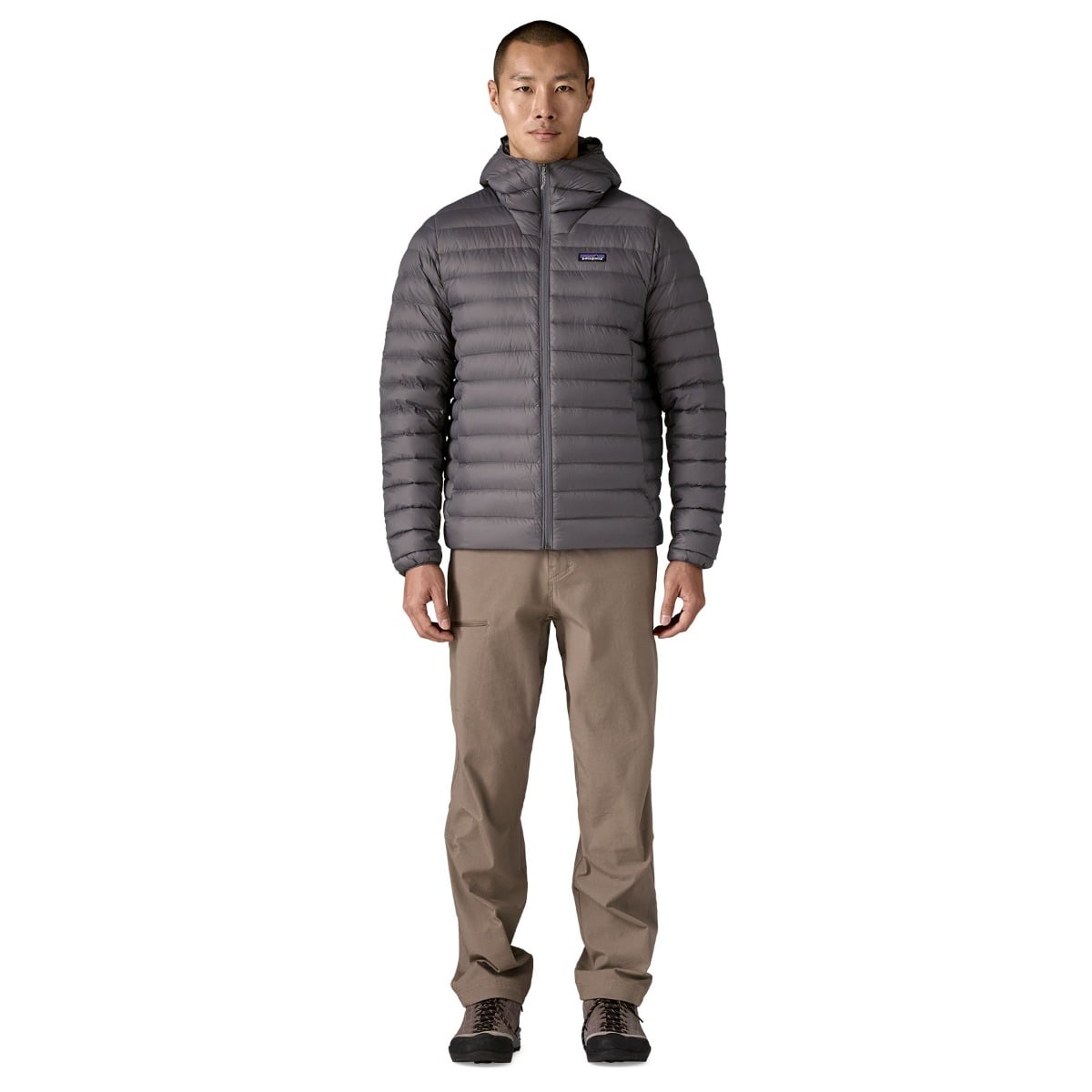 Patagonia Mens Down Sweater Hooded Jacket - Forge Grey