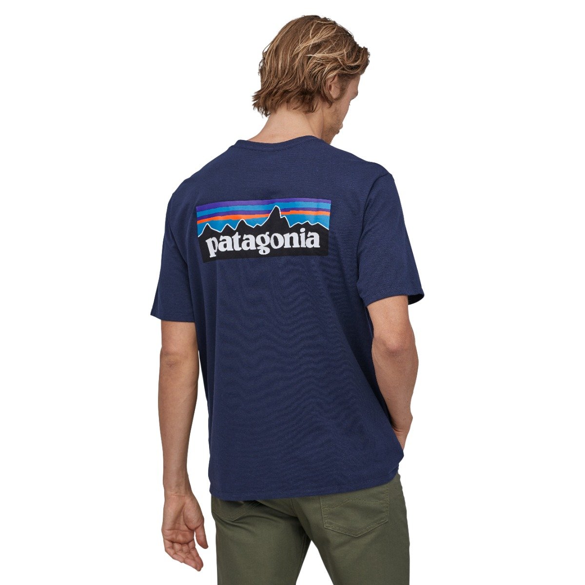 Patagonia P-6 Logo Men's Responsibili-Tee - Classic Navy