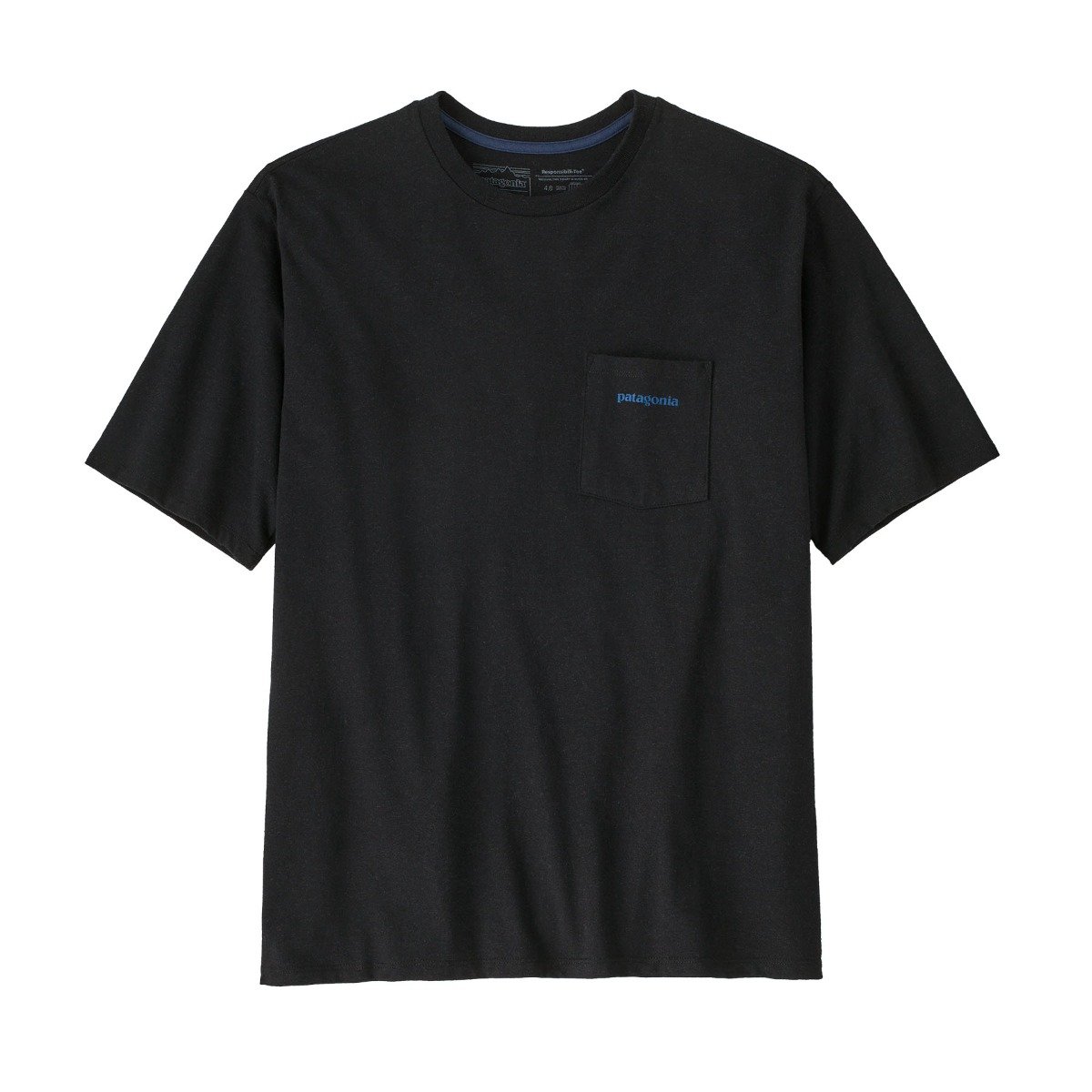 Patagonia Boardshort Logo Men's Pocket Responsibili-Tee - Ink Black