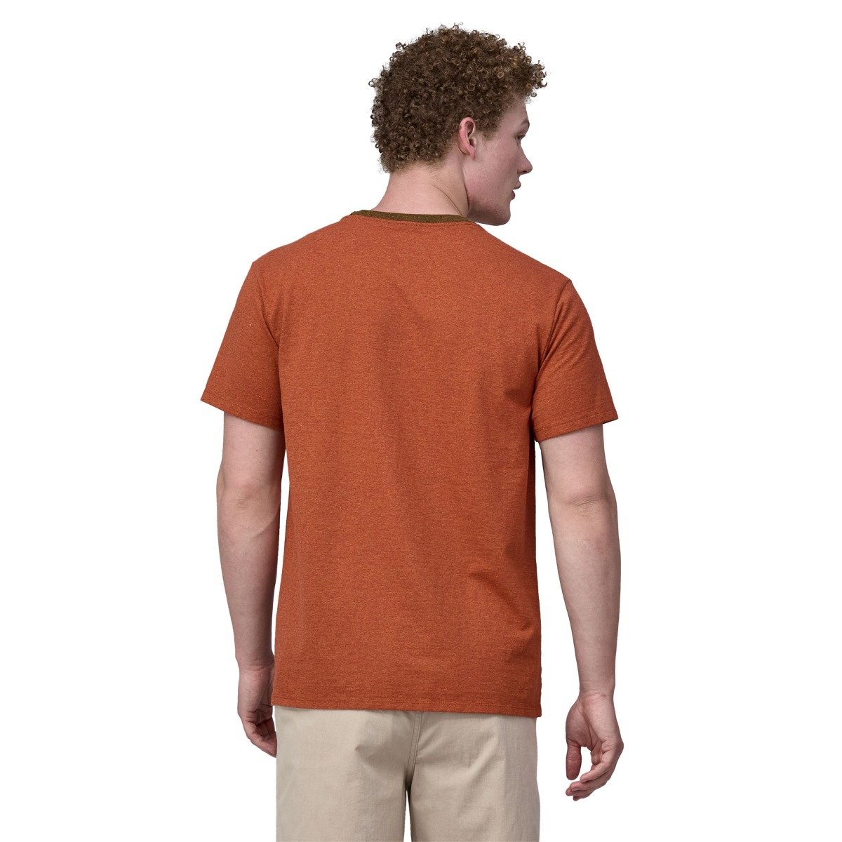 Patagonia Shop Sticker Pocket Men's Responsibili-Tee - Henna Brown