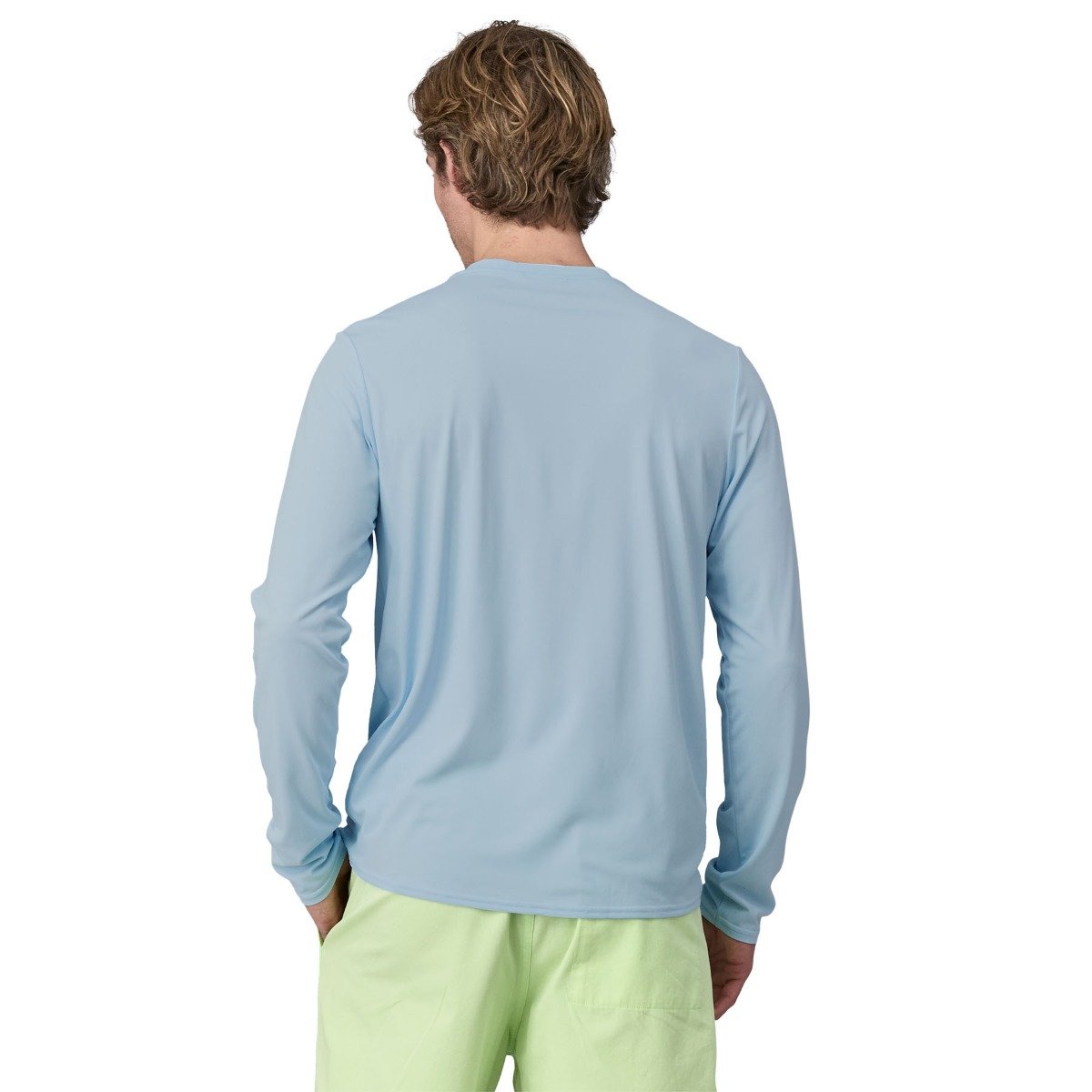 Patagonia Men's L/S Cap Cool Daily Graphic Shirt - Waters - Sunrise Rollers: Chilled Blue