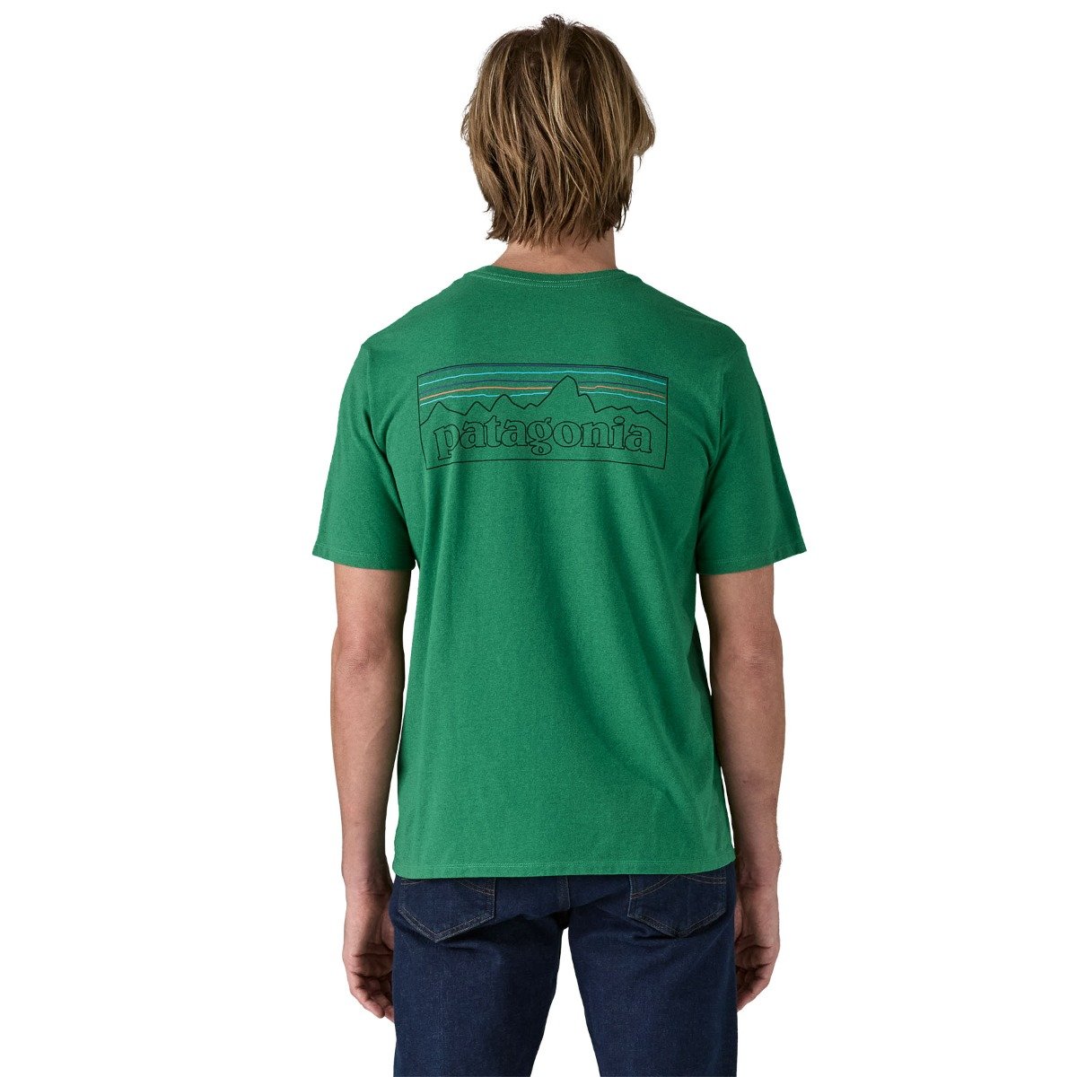 Patagonia P-6 Logo Men's Responsibili-Tee - P-6 Outline/Heartleaf Green