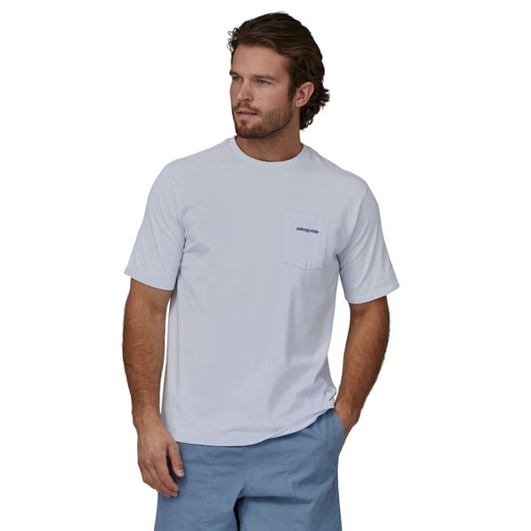 Patagonia Boardshort Logo Pocket Men's Responsibili-Tee - White