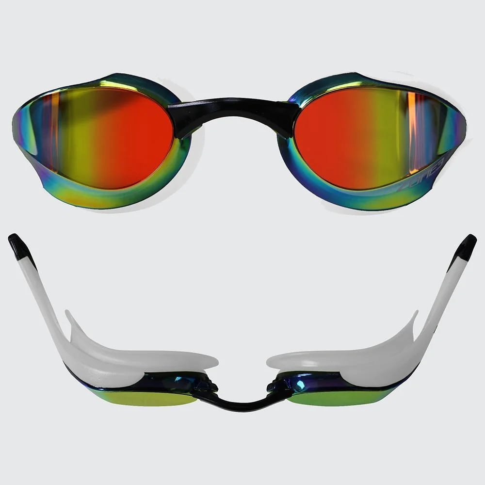 ZONE3 Volare Streamline Racing Swim Goggles - White/Green
