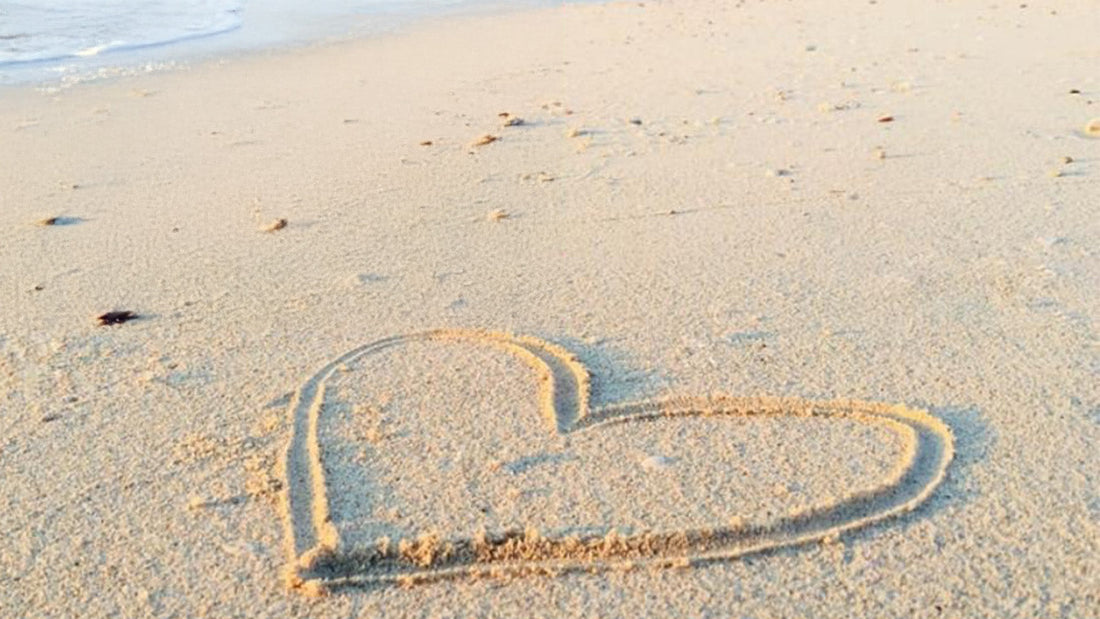A heart in the sand
