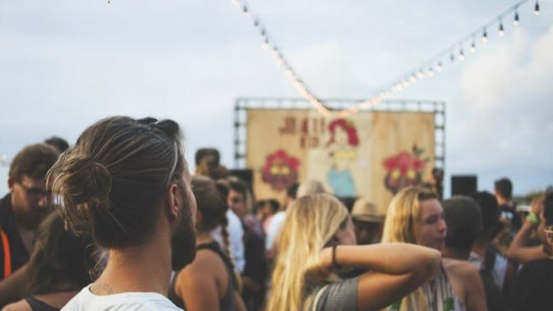A man at a surf festival