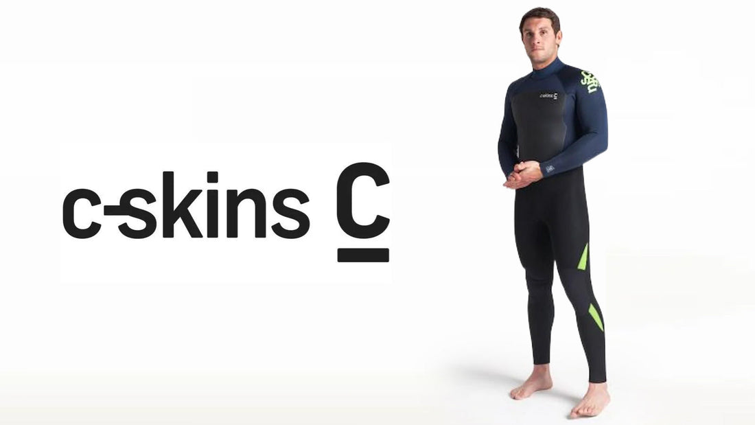 A Surfer wearing a 4:3 C-Skin Legend wetsuit