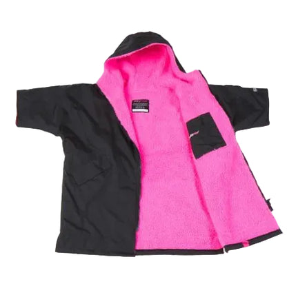dryrobe advance kids short sleeve pink changing robe