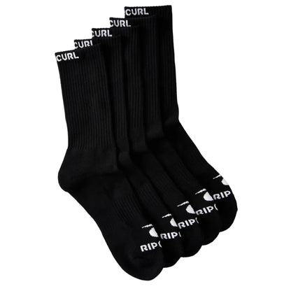Rip Curl Brand Crew Socks (5-pack) - Black