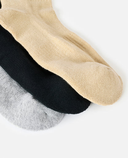Rip Curl Mens Wetty Crew Sock (3-pack) - Khaki Sand