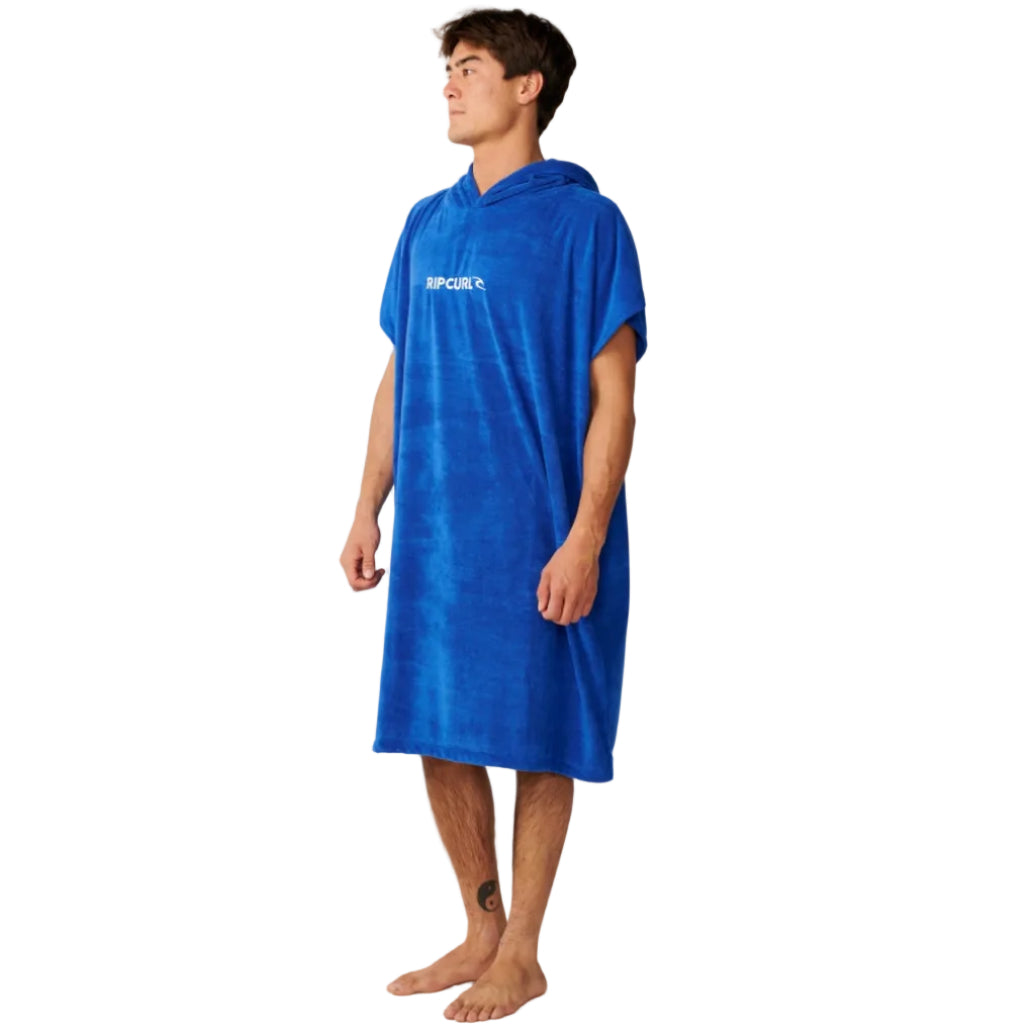 Rip Curl Mens Brand Hooded Towel Robe - Electric Cobalt