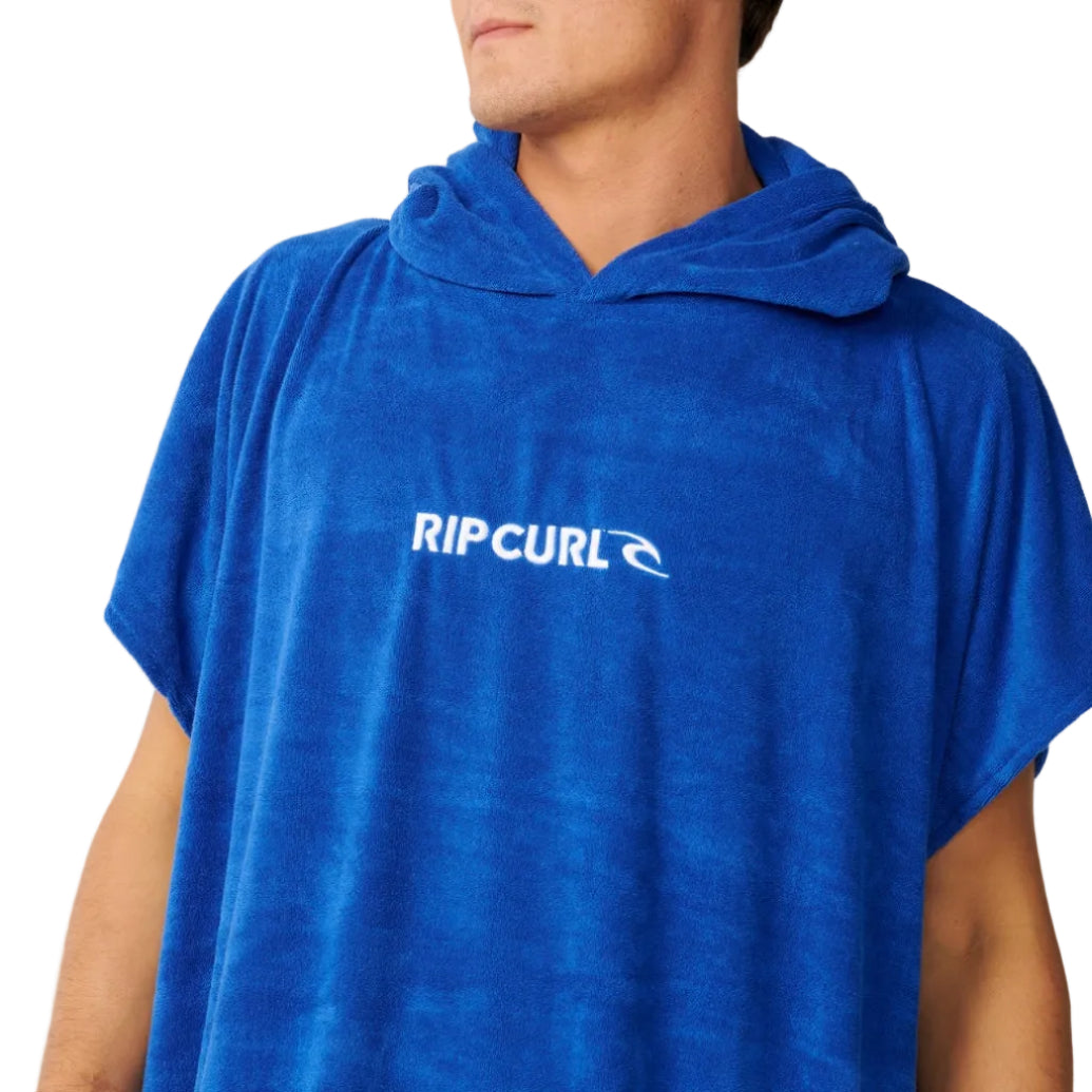 Rip Curl Mens Brand Hooded Towel Robe - Electric Cobalt