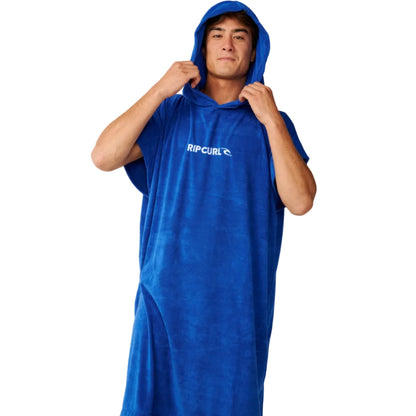 Rip Curl Mens Brand Hooded Towel Robe - Electric Cobalt
