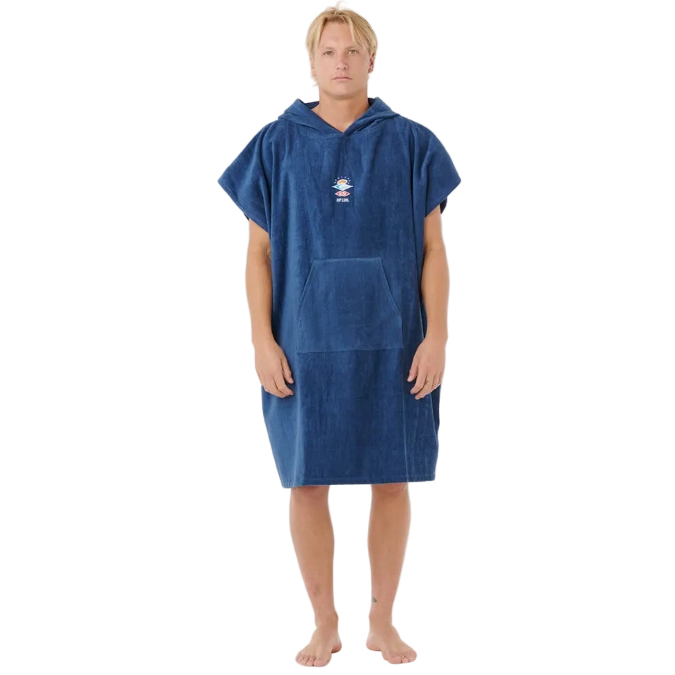 Rip Curl Logo Hooded Changing Towel in Navy