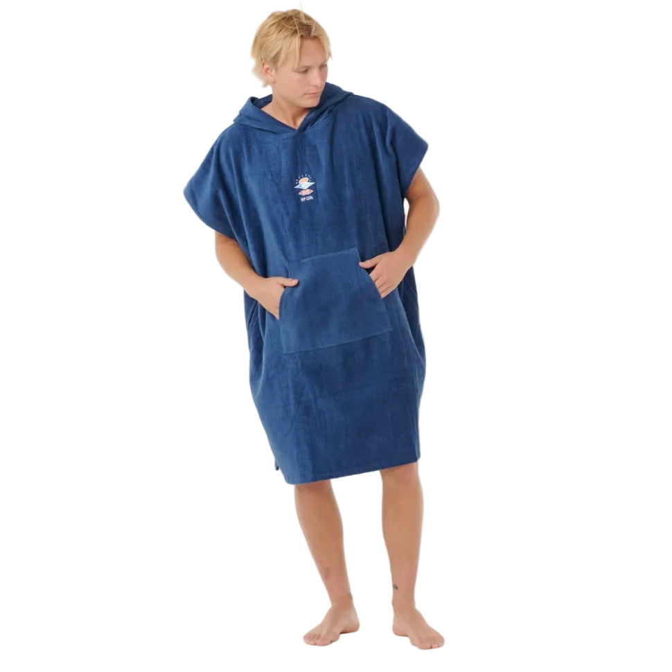Rip Curl Logo Hooded Changing Towel - Navy