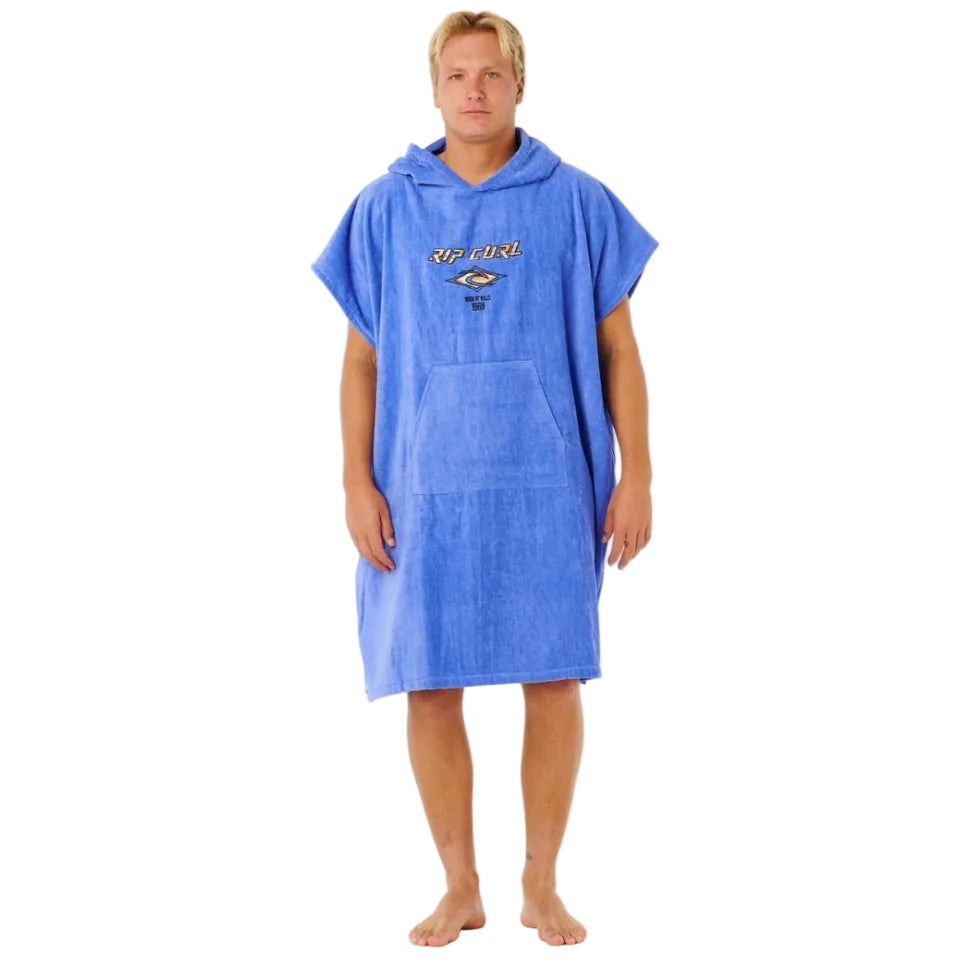 Rip Curl Logo Hooded Towel in Blue Haze