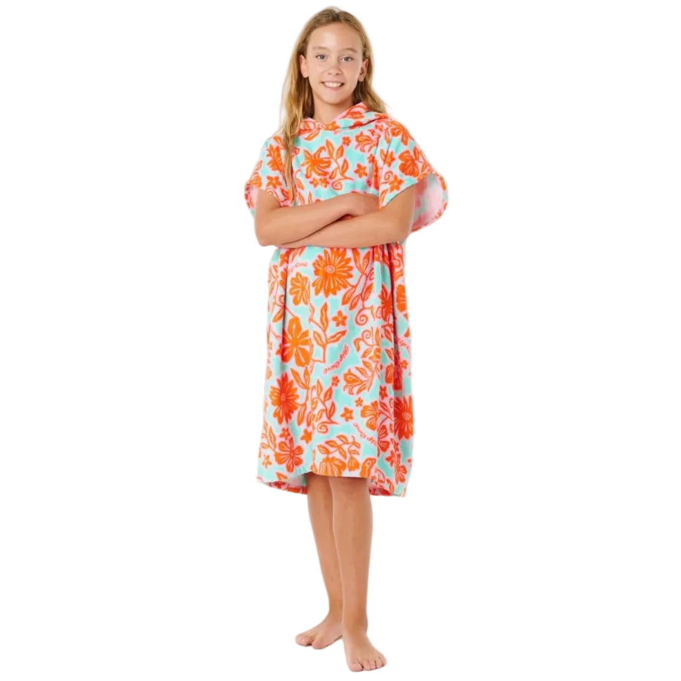 Rip Curl Mixed Cotton Girls Hooded Towel - Teal