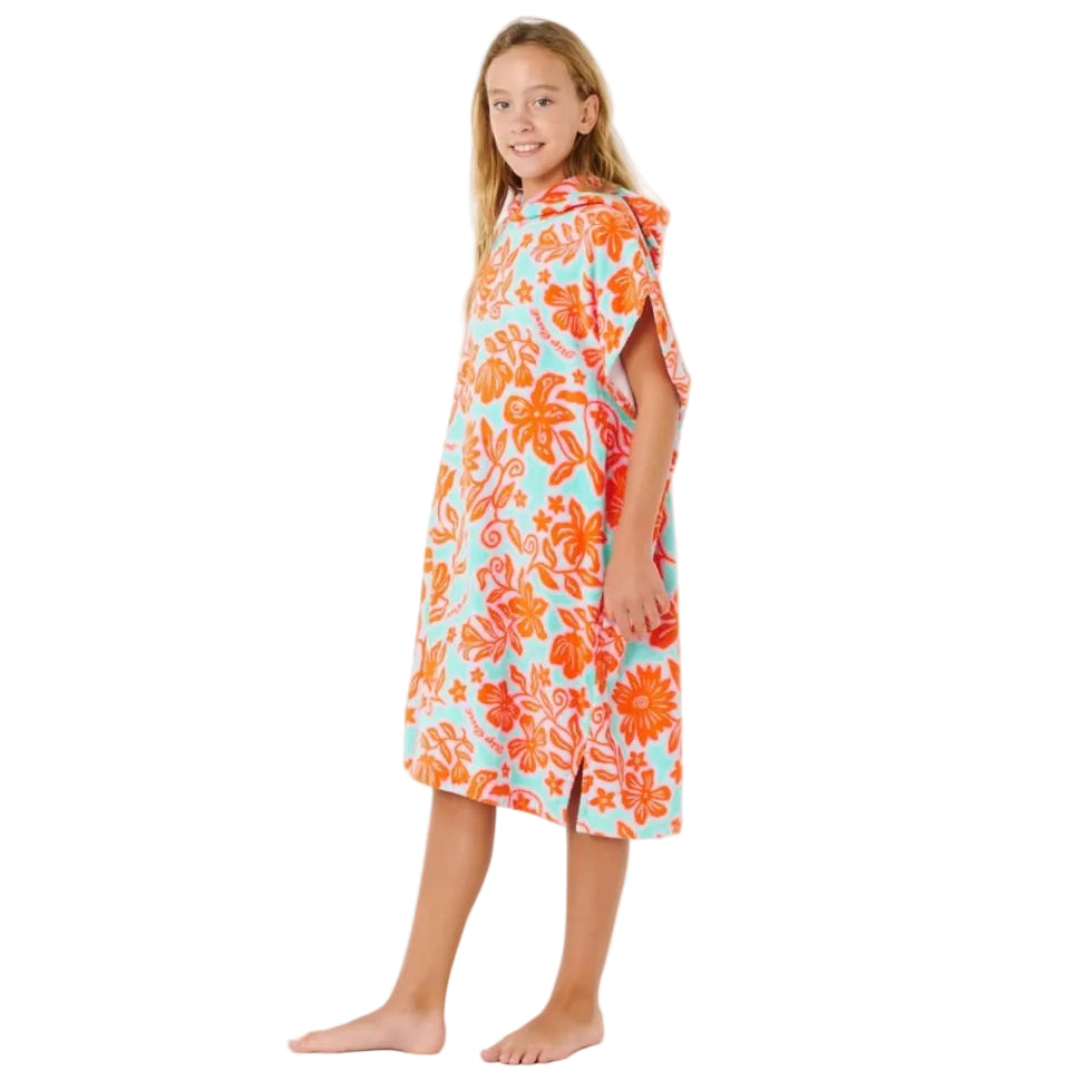 Rip Curl Mixed Cotton Girls Hooded Towel - Teal