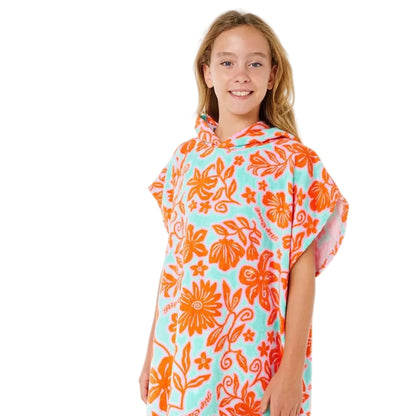 Rip Curl Mixed Cotton Girls Hooded Towel - Teal