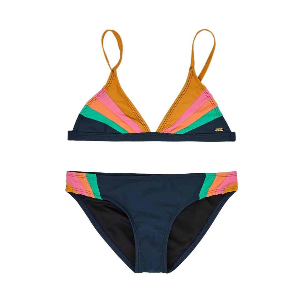 Rip Curl Day Break Girls Triangle Bikini Set in Navy