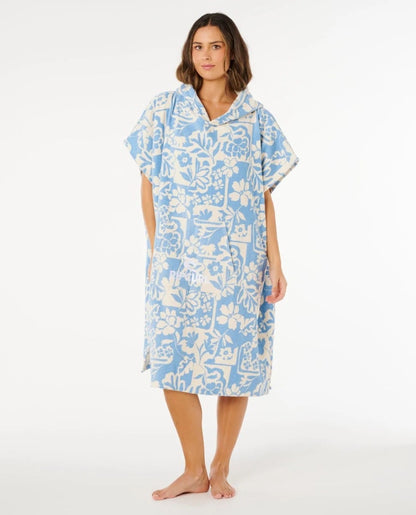 Rip Curl Mixed Hooded Towel in Blissful Blue