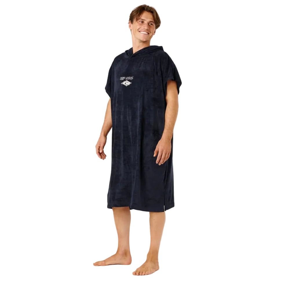 Rip Curl Classic Surf Hooded Towel - Black/Off White
