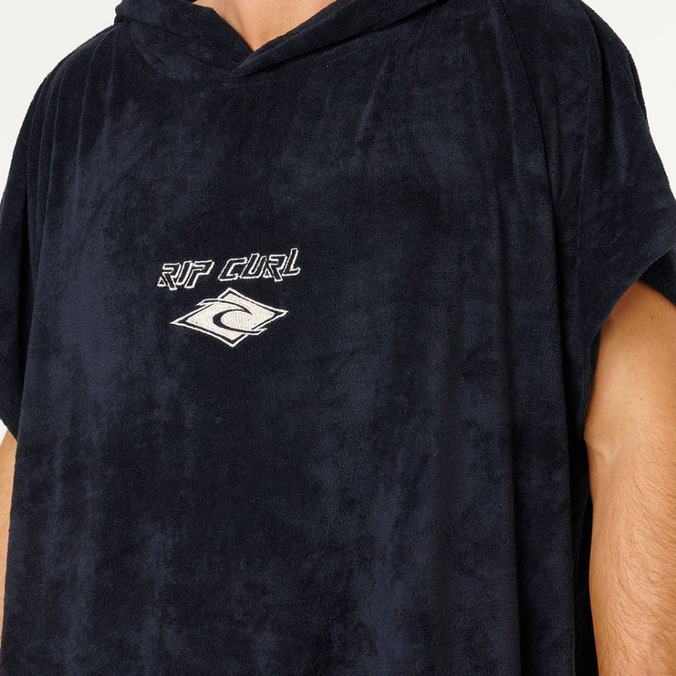 Rip Curl Classic Surf Hooded Towel - Black/Off White