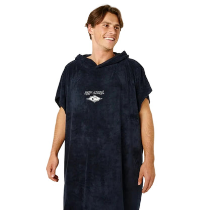 Rip Curl Classic Surf Hooded Towel - Black/Off White