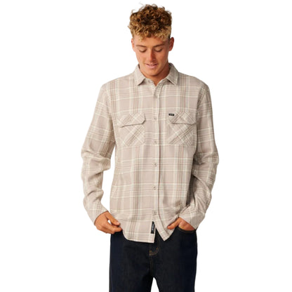 Rip Curl Mens Premium Surf Griffin Flannel Shirt - Stone