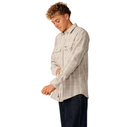 Rip Curl Mens Premium Surf Griffin Flannel Shirt - Stone