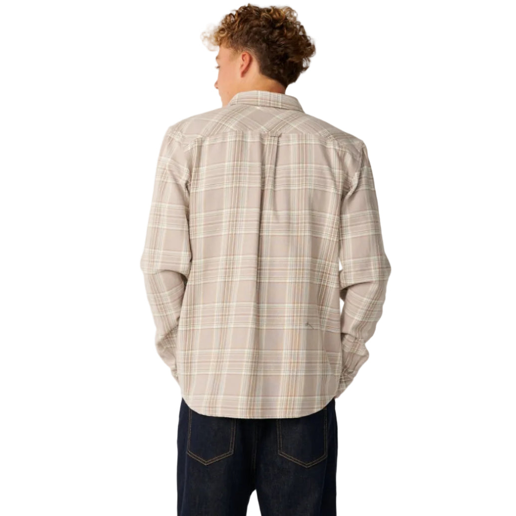 Rip Curl Mens Premium Surf Griffin Flannel Shirt - Stone