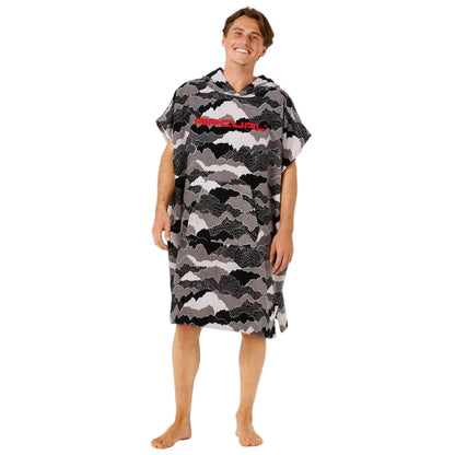 Rip Curl Fun Times Hooded Towel - Black/Grey
