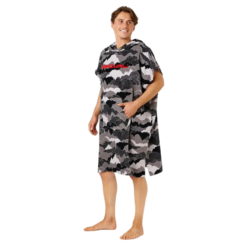 Rip Curl Fun Times Hooded Towel - Black/Grey