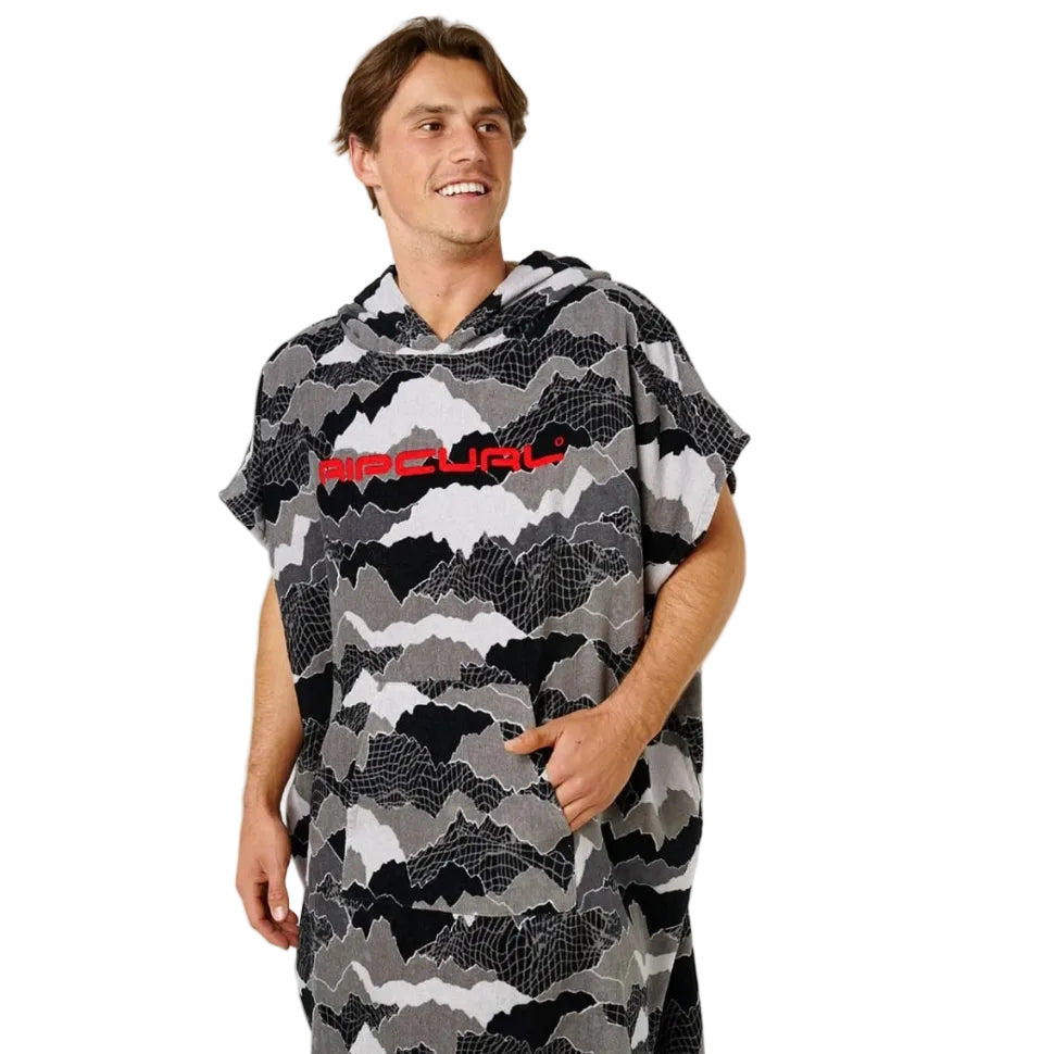 Rip Curl Fun Times Hooded Towel - Black/Grey