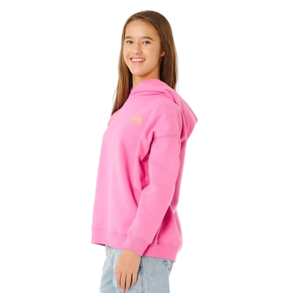 Rip Curl Surf Puff Girls Hoodie - Super Pink