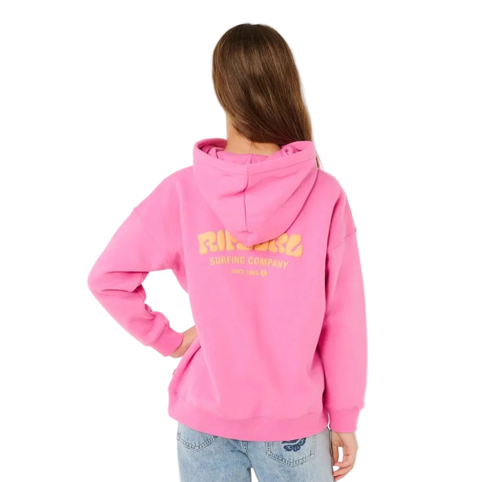Rip Curl Surf Puff Girls Hoodie - Super Pink