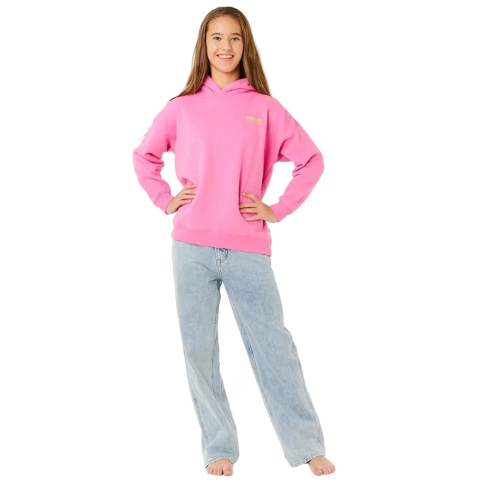 Rip Curl Surf Puff Girls Hoodie - Super Pink
