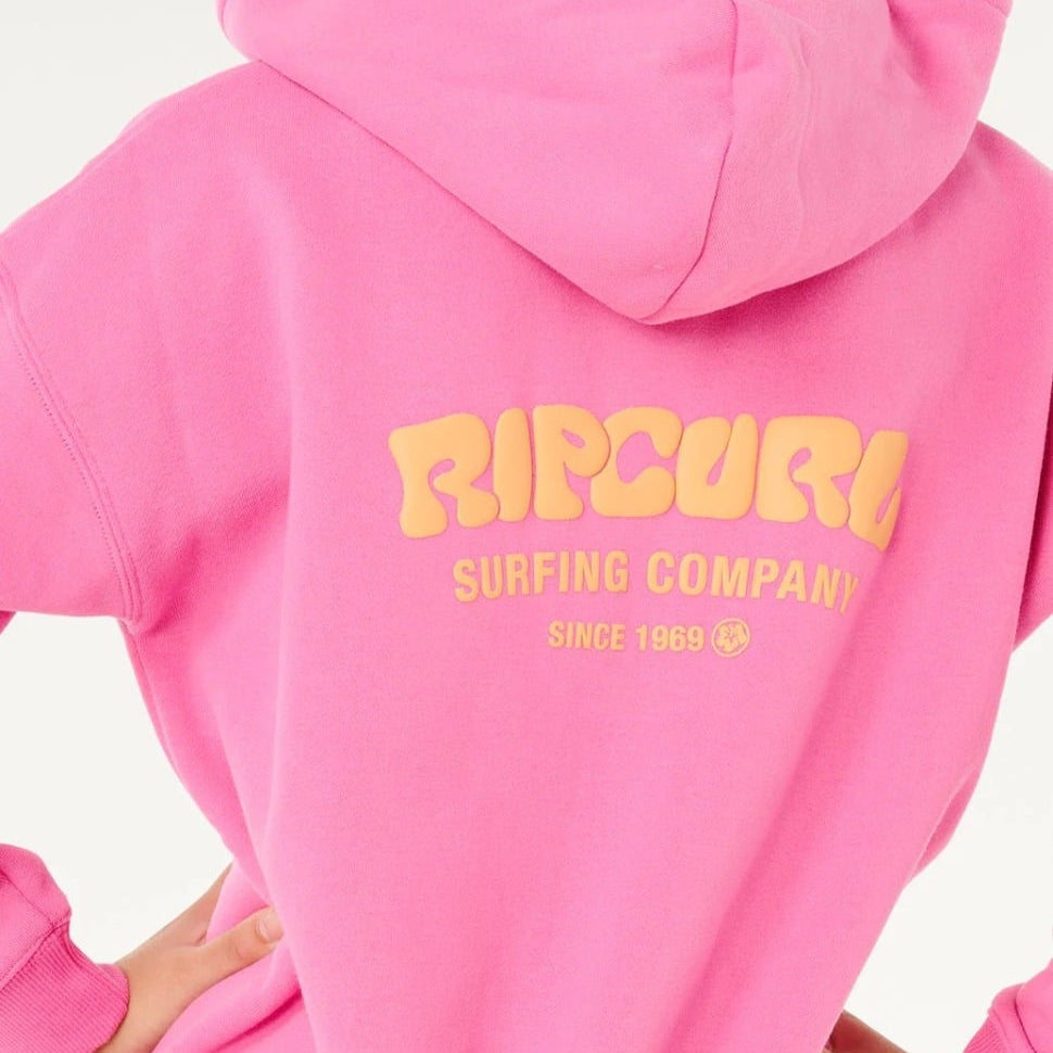 Rip Curl Surf Puff Girls Hoodie - Super Pink