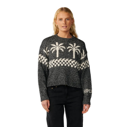 Rip Curl Womens Bossa Nova Neps Crew Jumper - Washed Black