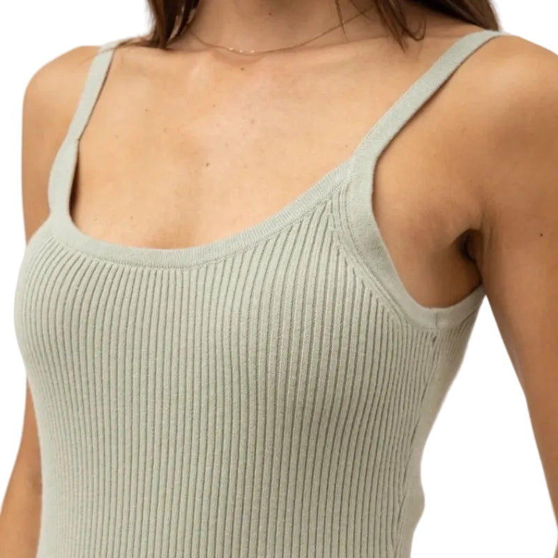 Rhythm Ease Knit Women's Mini Dress - Aloe