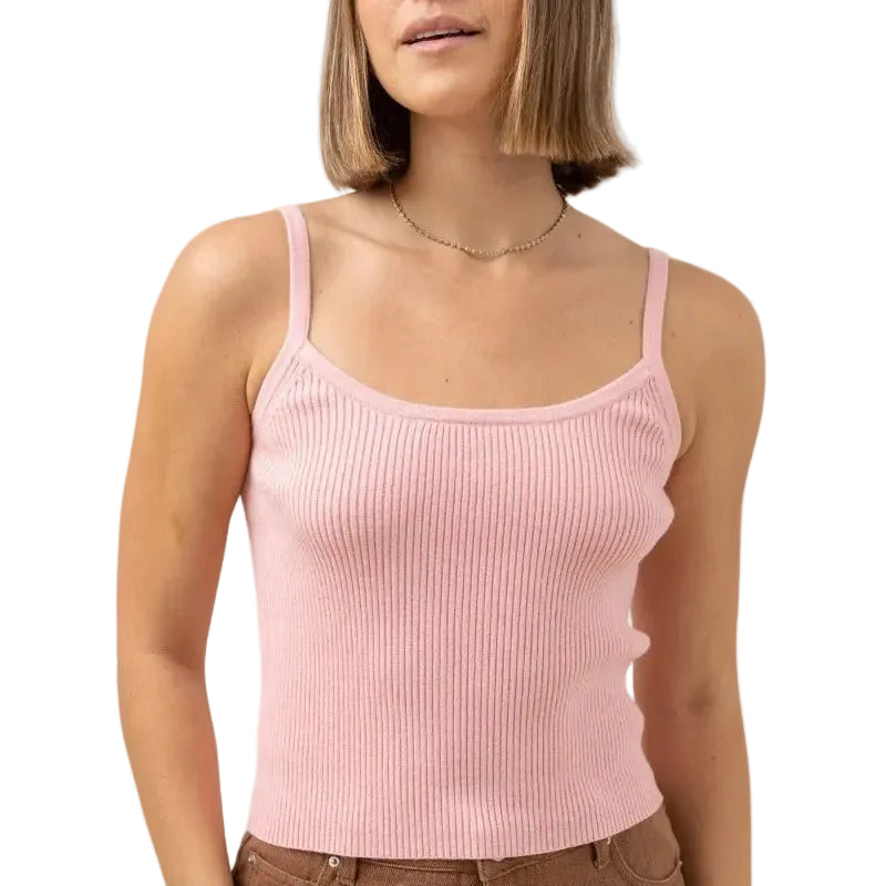 Rhythm Yumi Knit Womens Top - Pink Salt