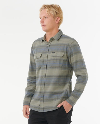Rip Curl Line Up Flannel Shirt - Deep Cactus