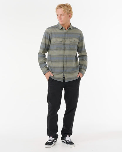 Rip Curl Line Up Flannel Shirt - Deep Cactus