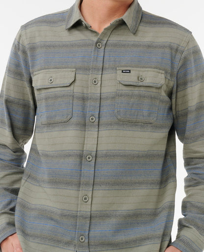 Rip Curl Line Up Flannel Shirt - Deep Cactus