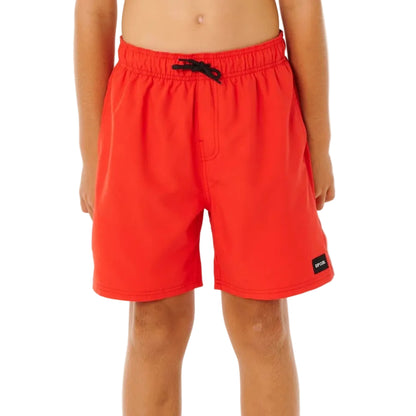 Rip Curl Offset Volley Boys Boardshorts in Red