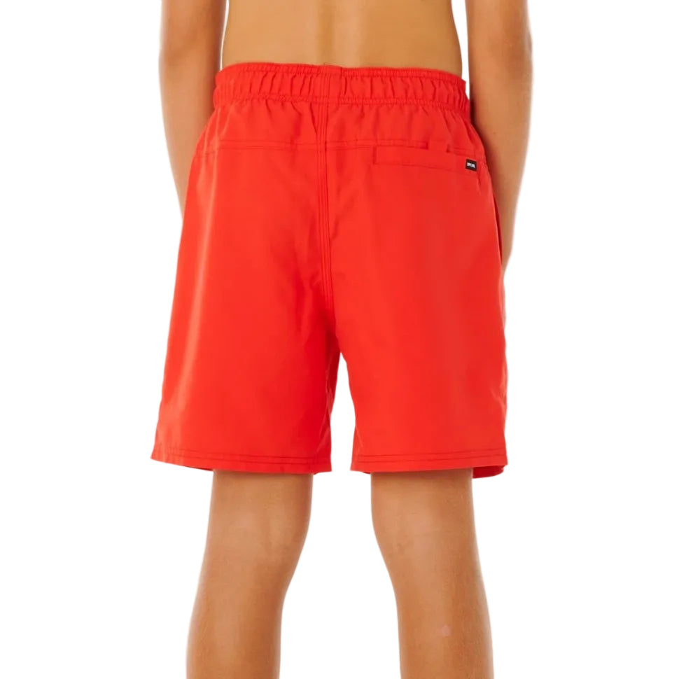 Rip Curl Offset Volley Boys Boardshorts - Red
