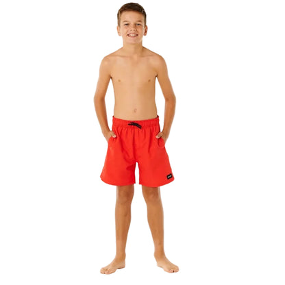 Rip Curl Offset Volley Boys Boardshorts - Red